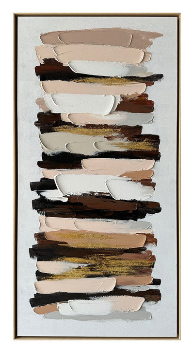 Glow Hand-Painted Heavy Textured Wall Art – 30" x 60"  | Œuvre d’art murale Glow peinte à la main à texture épaisse - 30 po x 60 po
