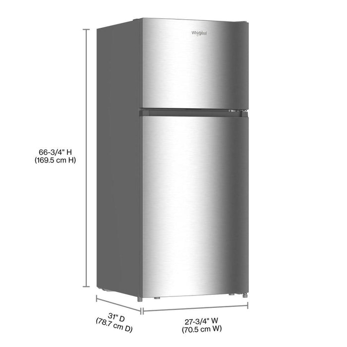 Whirlpool 18 Cu. Ft. Top Freezer Refrigerator – Stainless Steel - WRTX6418TZ
