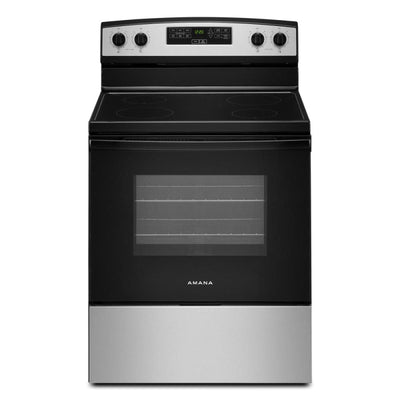Amana 4.8 Cu. Ft. Electric Range – Stainless Steel - YAER6203MSS | Cuisinière électrique Amana de 4,8 pi3 - acier inoxydable - YAER6203MSS