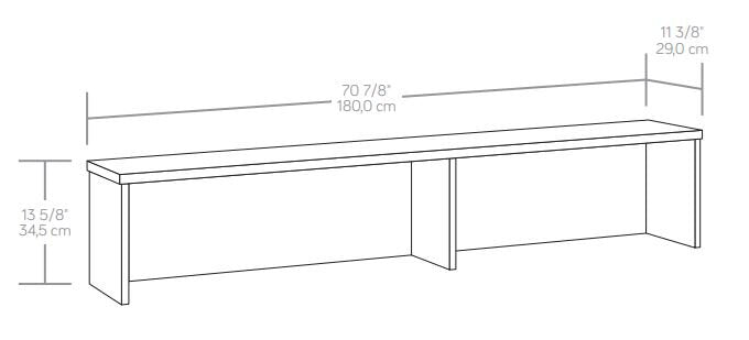Affirm 70.89\" Commercial Grade Reception Hutch - Noble Elm