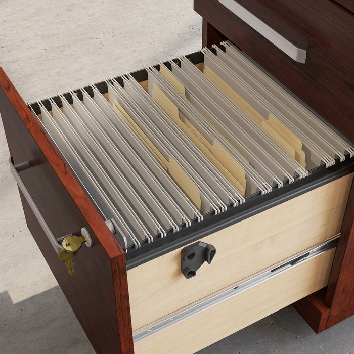 Affirm 15.55\" Commercial Grade 3-Drawer Filing Cabinet - Classic Cherry