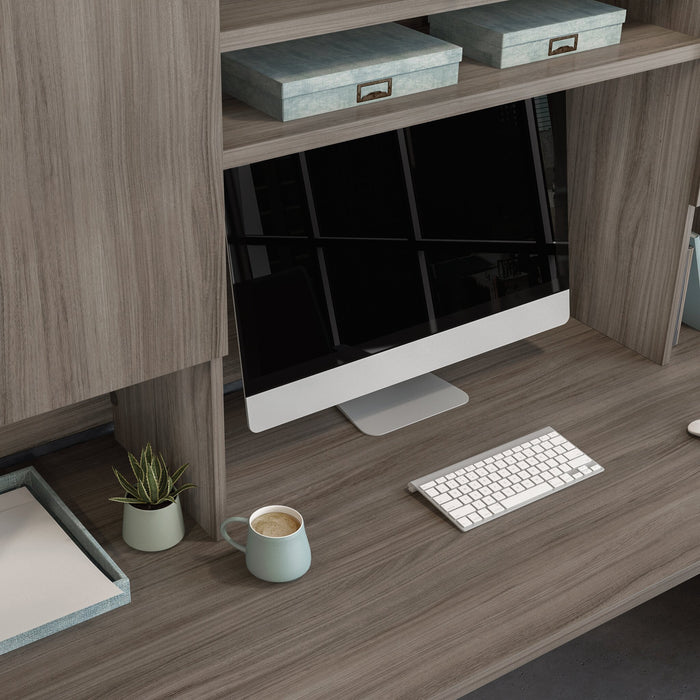 Affirm 71.10\" Commercial Grade Storage Hutch with 2 Cabinets - Hudson Elm