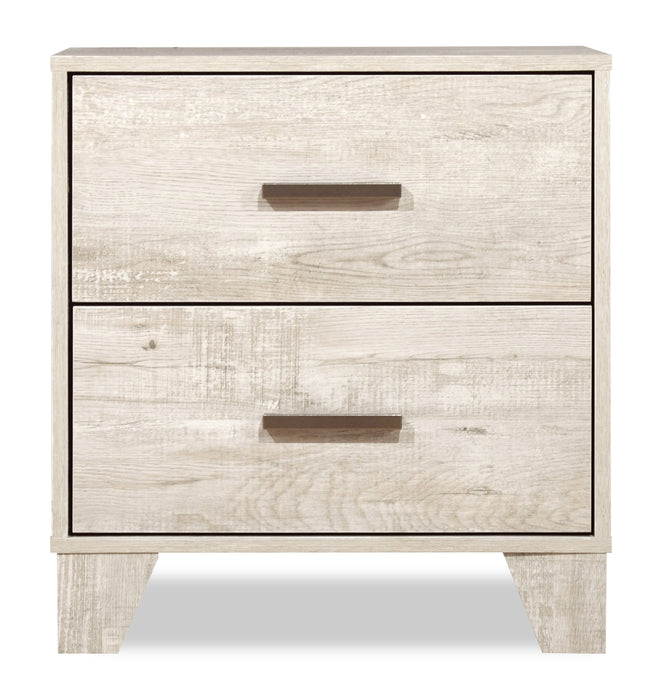 Arbor 6pc Bedroom Set with Panel Bed, Dresser, Mirror & Nightstand, Driftwood White  - Full Size