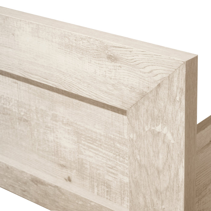 Arbor Panel Bed, Driftwood White - Full Size