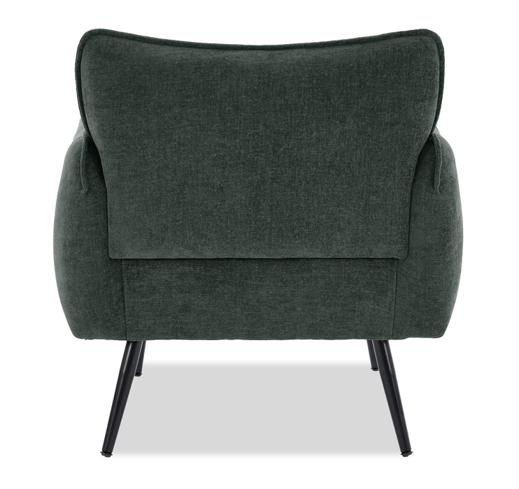 Arlo 29.5\" Linen-Look Fabric Accent Chair – Green