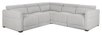 Cindy Crawford Home Aspen 3-Piece Power Reclining Sectional with Adjustable Headrests and USB Port - Grey 