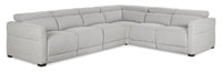 Aspen 4-Piece Power Reclining Sectional with Armless Chair - Grey 