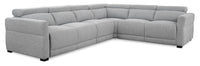 Aspen 4-Piece Power Reclining Sectional with Reclining Armless Chair - Grey 