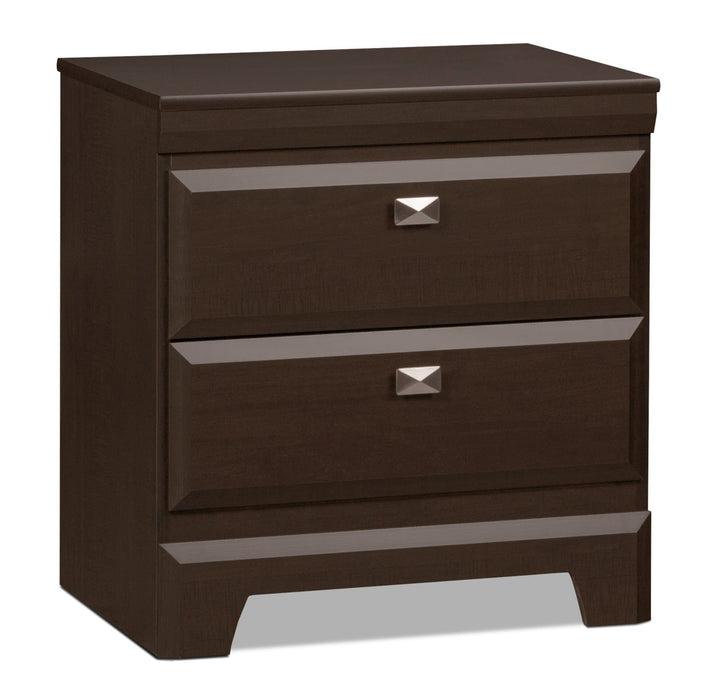 Yorkdale 6pc Bedroom Set with 12-Drawer Storage Bed, Dresser, Mirror & Nightstand, Brown - Full Size
