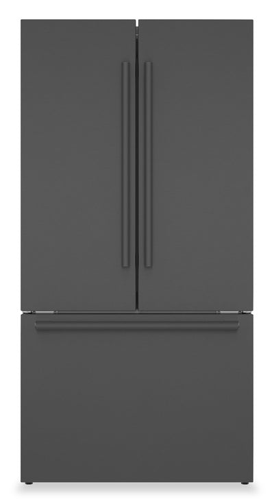 Bosch 800 Series 36" 20.5 Cu. Ft. Smart French Door Refrigerator with Dual Compressor - Black Stainless Steel | Réfrigérateur intelligent Bosch de série 800 de 20,5 pi3 et de 36 po à portes françaises avec compresseur double - acier inoxydable noir