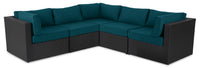 Barbados 5-Piece Patio Set – Blue