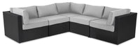 Barbados 5-Piece Patio Set – Grey