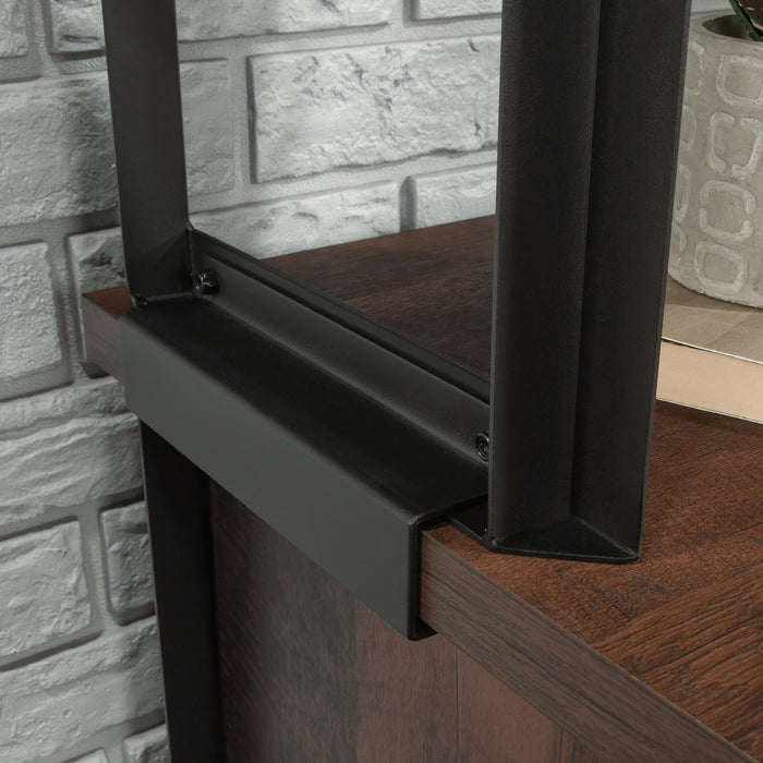 Briarbrook 60\" Commercial Grade Computer Desk Hutch with Cubbyholes - Brown