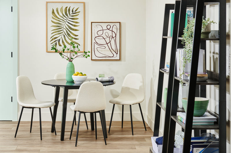 Bryn Drop-Leaf Dining Table, 42\" Round - Black