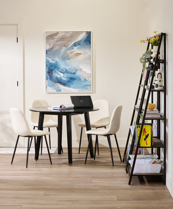 Bryn Drop-Leaf Dining Table, 42\" Round - Black