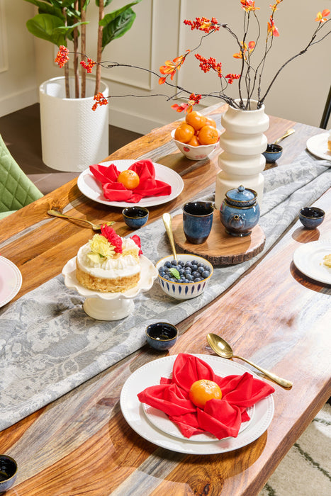 Bowery Dining Table, Sheesham Wood, Metal, Trapizoid Base, 80\"W - Brown