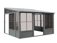 Gazebo Penguin Florence - Wall Mounted Solarium 10x12 Metal Roof