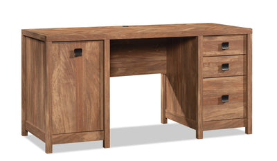 Cannery Bridge Commercial Grade Computer Office Desk with 3-Drawers & Cabinet - Brown|Bureau d’ordinateur Cannery Bridge de qualité commerciale à 3 tiroirs avec armoire - brun