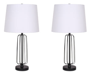 Clare 2-Piece Table Lamp Set with USB Port