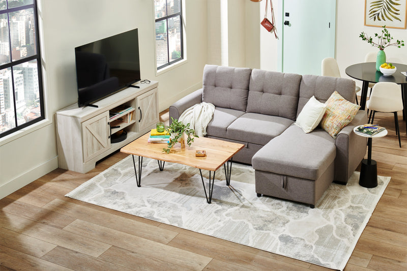 Cove Waves Grey Area Rug - 6'7\" x 9'6\"