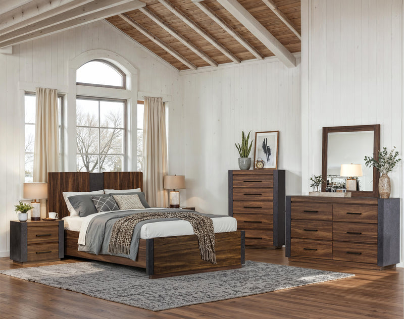 Scott Living Dante Bedroom 6-Drawer Dresser, 60\"W x 36\"H - Brown