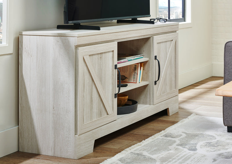 Davin 61\" Rustic TV Stand with Storage and Cable Management for TVs up to 70\"- Whitewash