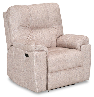 Made in Canada Dawson 40" Fabric Power Reclining Chair with USB Port - Beige | Fauteuil à inclinaison électrique Dawson de 40 po fabriqué au Canada en tissu avec port USB - beige