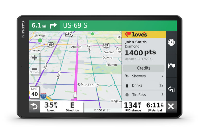 Garmin Dēzl™ Otr1010 10\" Truck Gps Navigator - Dash Cam With Custom Routing And 10” Touchscreen Display
