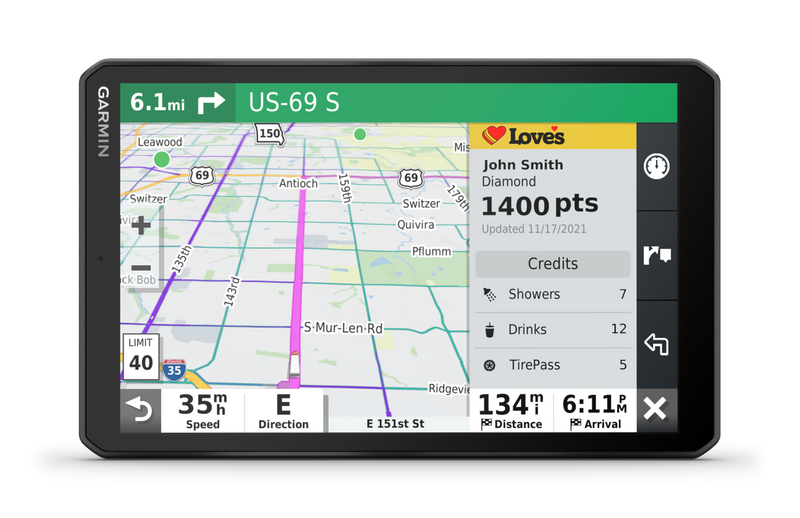 Garmin Dēzl™ Otr810 8\" Truck Gps Navigator - Dash Cam With Custom Routing And 8” Touchscreen Display
