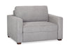 Dusk 52\" Linen-Look Fabric Sleeper Chair with Track Arms - Grey