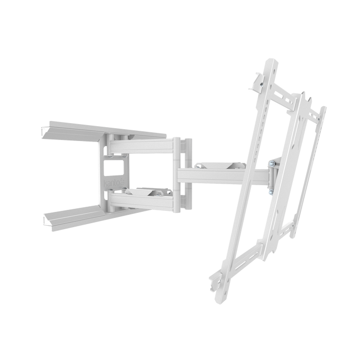 Kanto PDX650W Full Motion TV Wall Mount for 40\" - 90\" TVs, White Tv Mount