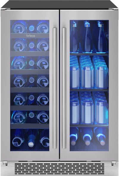 Brisas by Zephyr  24" Wine Beverage Cooler - Stainless Steel - BWB24C32AG | Refroidisseur à boissons et à vin Brisas par Zephyr de 24 po - acier inoxydable - BWB24C32AG | BWB24C3S