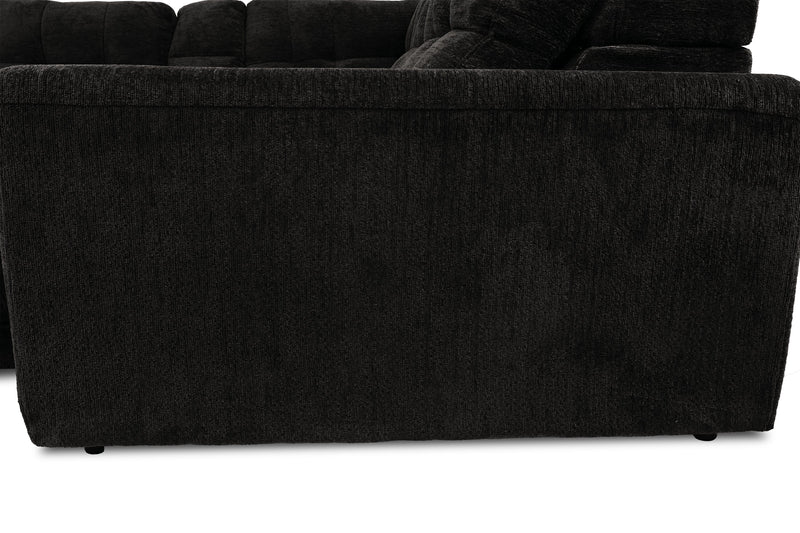 Scott Living Elevate Modular 7-Piece Right-Facing Chenille Fabric Power Sliding Sectional with Storage - Ebony