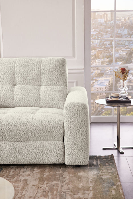 Scott Living Elevate Modular 7-Piece Left-Facing Chenille Fabric Power Sliding Sectional with Storage - Beige