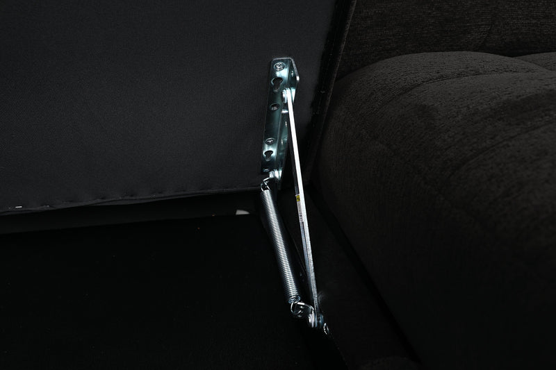 Scott Living Elevate Modular 3-Piece Left-Facing Chenille Fabric Power Reclining and Sliding Sectional - Ebony