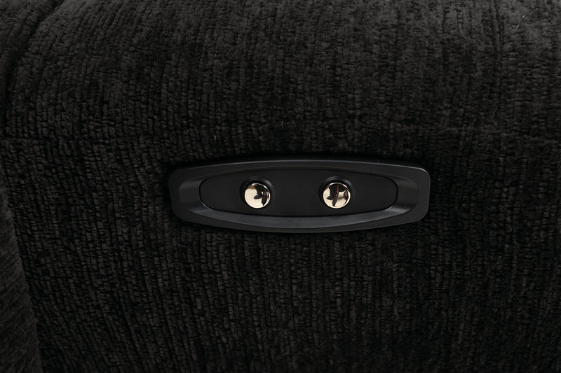 Scott Living Elevate Modular 3-Piece Right-Facing Chenille Fabric Power Reclining and Sliding Sectional - Ebony