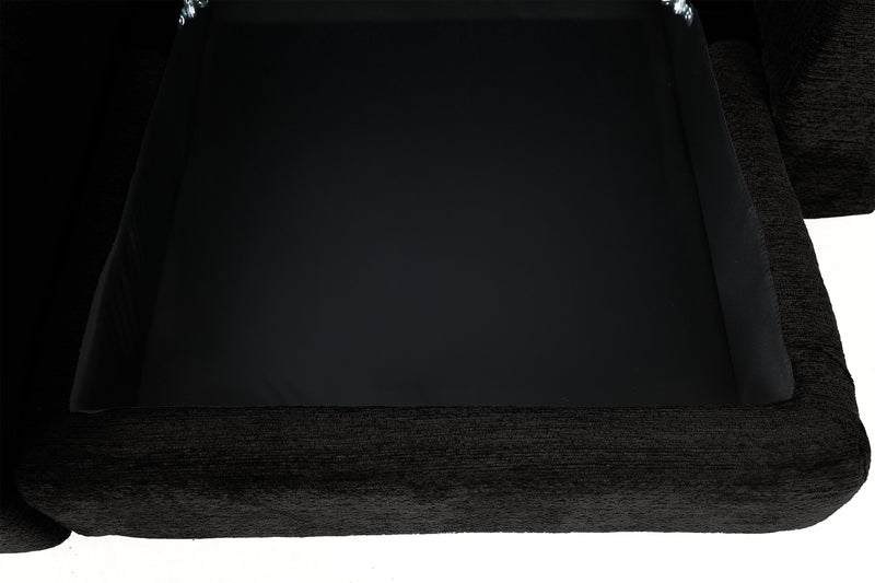 Scott Living Elevate Modular 7-Piece Right-Facing Chenille Fabric Power Reclining and Sliding Sectional - Ebony