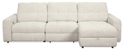 Scott Living Elevate Modular 3-Piece Right-Facing Chenille Fabric Power Reclining and Sliding Sectional - Beige | Sofa sectionnel modulaire à coulissement et inclinaison électriques de droite Elevate de Scott Living 3 pièces en tissu de chenille - beige