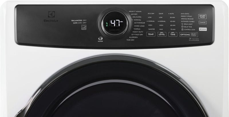 Electrolux 5.2 Cu. Ft. Perfect Steam™ Front-Load Washer and 8 Cu. Ft. Gas Dryer - White 