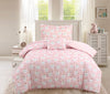 Elsie 4-Piece Full/Queen Comforter Set - Pink