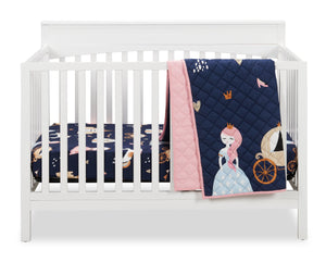 Emmy 3-Piece Crib Bedding Set - Navy and Pink