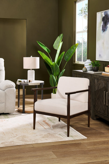 Felicity 22\" Round End Table with Shelf - Grey