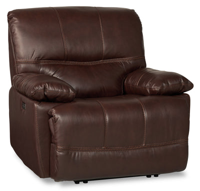 Franco 42.5" Genuine Leather Zero Gravity Power Reclining Chair with USB Port - Brown | Fauteuil à inclinaison électrique Franco de 42,5 po en cuir véritable avec position zéro gravité et port USB - brun