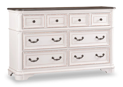 Grace Bedroom 6-Drawer Dresser, 64"W x 40"H - Antique White | Commode Grace de 64 po (L) x 40 po (H) à 6 tiroirs pour la chambre à coucher - blanc antique