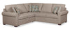 Haven 2-Piece Chenille Sectional with Left-Facing Sleeper Sofa - Taupe