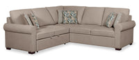 Haven 2-Piece Chenille Sectional with Left-Facing Sleeper Sofa - Taupe 