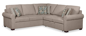 Scott Living Haven 2-Piece Right-Facing Chenille Fabric Sleeper Sectional - Taupe