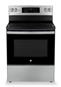 GE 5 Cu. Ft. Freestanding Electric Range with No-Preheat Air Fry - JCB830STSS 