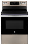 GE 5 Cu. Ft. Electric Range with True European Convection and Air Fry - Slate - JCB840ETES