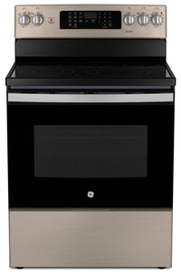 GE 5 Cu. Ft. Electric Range with True European Convection and Air Fry - Slate - JCB840ETES 